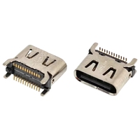 Connecteur USB 3.1 Type C vertical à faible hauteur pour montage sur carte PCB, 2/4/6/8/12/14/24 broches, prise femelle H6.5mm pour chargeur - Vente en gros