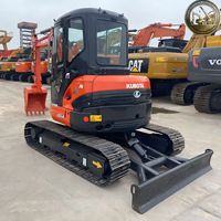 Excavatrice Kubota U55 U55-4 d'occasion, outil de 5,5 tonnes avec mini-excavatrice d'occasion à vendre pour l'aménagement paysager domestique et les petites constructions