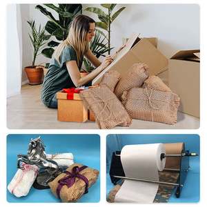 Distributeur d'emballage en papier nid d'abeille personnalisé Distributeur unique de rouleau de papier nid d'abeille biodégradable - Product Image 5