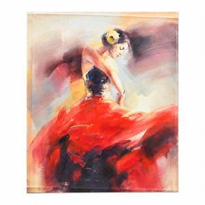 <span class=keywords><strong>Peinture</strong></span> à l'huile <span class=keywords><strong>de</strong></span> <span class=keywords><strong>danseuse</strong></span> <span class=keywords><strong>de</strong></span> <span class=keywords><strong>flamenco</strong></span> peinte à la main sur toile 45x60cm, portrait abstrait texturé en impasto, art mural pour la décoration <span class=keywords><strong>de</strong></span> la maison - Product Image 1