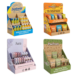 Custom Logo Printed Cardboard Counter Display Boxes Retail Point of Sale Corrugated CDU Display with Removable Header - Product Image 1