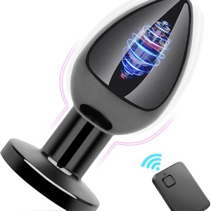Venta caliente 10 Frecuencia Control remoto inalámbrico Metal Juguetes sexuales para adultos Anal Plug Vibrador y masturbador de estimulación trasera - Product Image 4