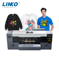 LINKO Fournitures de bureau en gros, imprimante numérique à jet d'encre DTF A3 à double tête I1600 pour logo sur t-shirt en coton