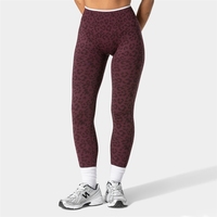 Celana Yoga Motif Leopard Pinggang Tinggi untuk Wanita; Legging Fitness Tanpa Jahitan, Pengencang Perut, dan Pas Badan