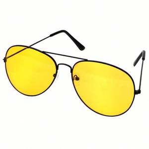 Lunettes de soleil de conduite nocturne en alliage pour hommes et femmes, avec logo personnalisé, verres jaunes anti-éblouissement, pour la conduite de nuit - Product Image 3