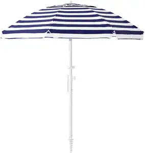 Customizable screw-reinforced beach umbrella 2 meters 3 meters large outdoor parasol multi-functional beach umbrella