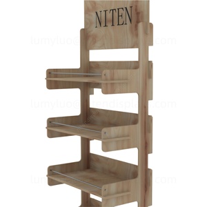 Étagères en contreplaqué pour gondoles, présentoirs modulaires sur pied pour produits pharmaceutiques et de santé en vente au détail - Product Image 6