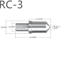 Outil d'essai de dureté de 120 degrés HRC-3 pénétrateur RC-2 de diamant Rockwell pour l'essai Brinell