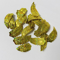 Paillettes en PVC en gros - Forme de feuille dorée - 31-50 mm - Embellissements et matériaux de broderie pour vêtements