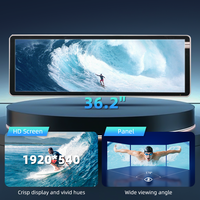 Écran LCD ultra-large de 36,2 pouces, Android 11, haute luminosité, DC12-24V, pour la publicité dans les transports ferroviaires, les trains et les métros