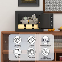 Coffre-fort en acier miniature 17e en gros, prix d'usine, casier électronique à code, petite boîte de sécurité personnalisable pour l'argent