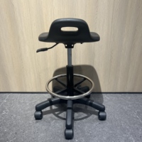 Tabourets de travail pragmatiques en cuir PU avec support lombaire, chaise pivotante réglable en hauteur pour bureau caissier magasin Studio réception