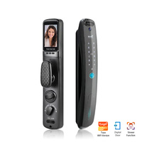 Hot 3D Face Reconocimiento de huellas dactilares automático al aire libre impermeable cámara de seguridad TTlock Tuya NFC Wifi Smart Door Lock Set