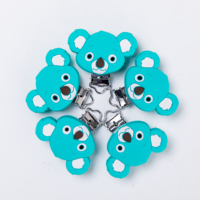 Clips porte-sucette en forme de Koala en métal et silicone pour bébé