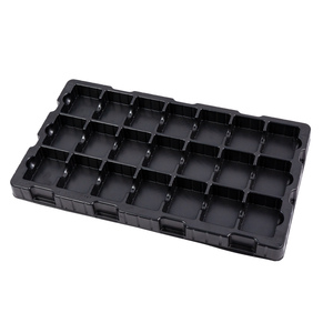 Plastic Packing Box Antistatic Packaging Divided Blister Box Customized Size Shape ESD Plastic Blister Tray