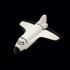 Balle anti-stress en forme de navette, vente en gros, personnalisable, en PU, balle anti-stress promotionnelle en mousse PU en forme de navette - Product Image 2