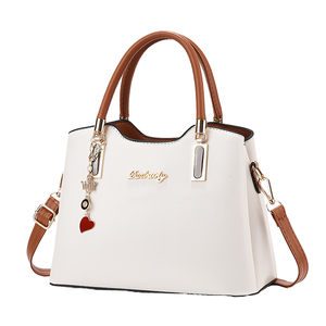 여성 핸드백 세트 PU 가죽 캐주얼 토트백 크로스바디 숄더백 카드팩 스트라이프 대용량 소프트 지퍼 클로저 - Product Image 1