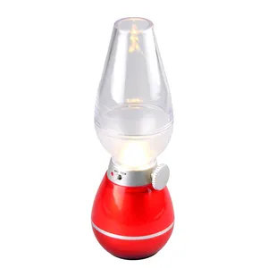 Lower Price Blowing Control Led Kerosene Lamp Usb Rechargeable Luminaria Led Blow On-Off Night Light Table Lamp