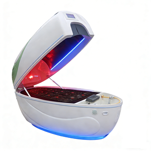 Cabine de douche sauna électrique confortable avec porte coulissante, lit de lavage de cheveux pour spa, cabine de sauna infrarouge - Product Image 4