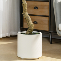 Grand arbre artificiel d'olivier, feuilles de ficus, bois, herbe de soie, simulation en plastique, décoration d'intérieur, aménagement paysager extérieur, plante en pot pour maison
