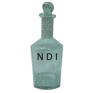 High Quality Blue Glass Perfume <b>Bottle</b> Handmade Eco-Friendly Stylish Spray <b>Bottle</b> Decorative Fashionable Vase - Product Image 3