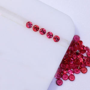 Commercio all'ingrosso di alta qualità naturale colore <span class=keywords><strong>rosso</strong></span> spinello brillante taglio rotondo pietra preziosa sciolta per collana braccialetto anello gioielli - Product Image 5