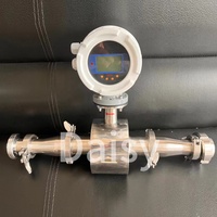 Tri-clamp 2 ''DN50 IP68 Alcohol Agua Líquido Caudalímetro magnético Cerveza Jugo Medidor de flujo sanitario para la industria de procesamiento de alimentos