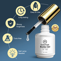 Gel Constructeur 12 Couleurs pour Extension Rapide des Ongles, Sans Capsules Nécessaires, Vernis à Ongles Professionnel, Gel Constructeur Liquide BIAB 15ml