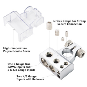 Terminali batteria Edge <span class=keywords><strong>RBT</strong></span> 0/4/8/10 Gauge per impieghi gravosi con spessori spaziali e copertura trasparente, positivo e negativo (coppia) - Product Image 6