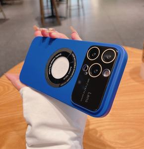 Meilleures ventes pour <span class=keywords><strong>iPhone</strong></span> 12 13 14 15 Pro Max Coque de téléphone creuse givrée de <span class=keywords><strong>protection</strong></span> magnétique complète de l'objectif fabriquée en matériau PC durable - Product Image 3