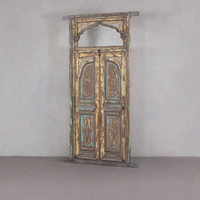 Puertas Dobles Chinas Rústicas Antiguas Talladas a Mano en Madera Maciza TAILAI de Alta Calidad, Diseño Tradicional, Duraderas, para Hotel o Apartamento