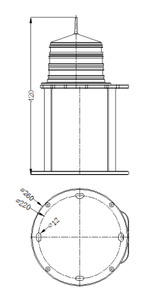 Thiết Kế Chuyên Nghiệp Năng Lượng Mặt Trời Vừa Cường Độ Hàng Không Tắc Nghẽn Ánh Sáng Cho Ống Khói Tháp Xây Dựng - Product Image 6