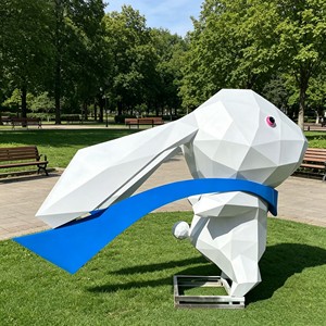 Scultura in Resina di Topolino a Grandezza Naturale Dipinta a Mano, Design Moderno, Arte Collezionabile, Dimensioni Personalizzabili - Product Image 5