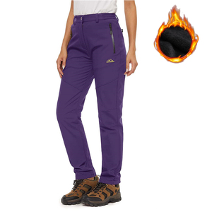 Men'<strong>s</strong> Trousers Fleece Lining Thick Soft Shell <strong>Womens</strong> Hiking Pants Climbing Mountain Trousers Zipper Pockets Bottoms - Product Image 5