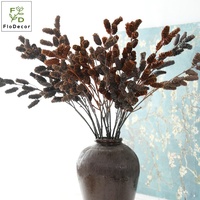 Nouveautés : Branche de pin artificielle longue de 89 cm, branche de pin marron en plastique, tige d'arbre faite à la main pour mariage, Noël, décoration de la maison