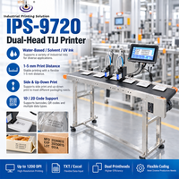 Machine de codage TIJ IPS-9720, imprimante TIJ à têtes multiples, imprimante à jet d'encre thermique de 4 pouces, double tête, impression de données variables