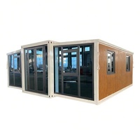 Conteneur modulaire pliable à double aile de 15/20/30/40 pieds, kits de maisons préfabriquées à 2 chambres