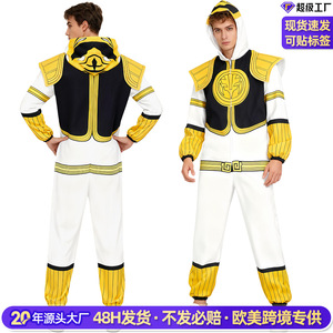 Costume da Guerriero Bianco Power <span class=keywords><strong>Rangers</strong></span>, Tuta con Cappuccio per Uomo, Outfit per Feste di Halloween - Product Image 2
