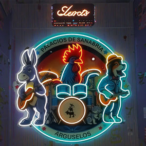 Bande Animale Ambiante <span class=keywords><strong>LED</strong></span> Affichage Néon Bandes <span class=keywords><strong>LED</strong></span> Télécommande Compatible Alexa Décoration Murale pour Bars Centres Commerciaux Cafés Personnalisé - Product Image 6