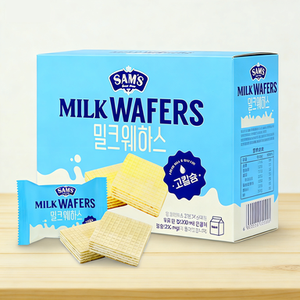 Obleas de Leche SAM's, Obleas de Crema de Leche Dulces y Crujientes, 1 Caja de 18 Unidades, Snack Premium para Niños, Snack Saludable para el Bienestar, Envueltas Individualmente - Product Image 1