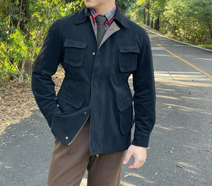 Nuova <span class=keywords><strong>Giacca</strong></span> Safari <span class=keywords><strong>da</strong></span> Caccia per <span class=keywords><strong>Uomo</strong></span>, Stile Retrò Invernale, per Pendolarismo e Attività all'Aperto, <span class=keywords><strong>a</strong></span> <span class=keywords><strong>Righe</strong></span>, Riscaldata, Antivento, in Lana, Modello Ampio - Product Image 5