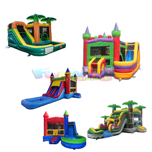 Château gonflable de saut d'obstacles pour enfants, château gonflable de fête, combo avec toboggan, vente en gros - Product Image 4