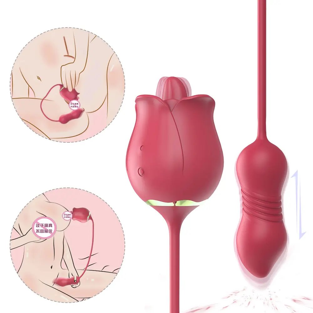 Nieuwe Collectie Usb Oplaadbare Waterdichte Siliconen Clitoris Likken S-Hand Tong Zuigen Rose Ei Vibrator