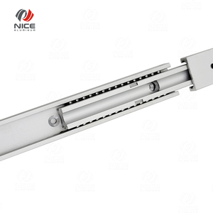 Glissières de tiroir en alliage d'aluminium à roulement à billes micro-glissantes, 2 pièces, quincaillerie de meubles, glissières de tiroir robustes - Product Image 5