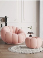 Fauteuil de Salon Pivotant de Luxe Moderne, Chaise Longue Relaxante, Siège de Chambre à Coucher en Velours, Design Unique, Rotation à 360 Degrés