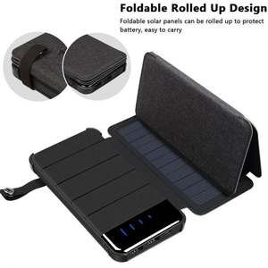 Cargador Solar Desmontable de 10000 mAh con Múltiples Paneles Solares, Entrada Micro USB, Carga Rápida y Pantalla LED - Product Image 5