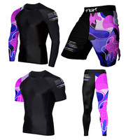 Tenue de combat personnalisée en 4 pièces avec imprimé drapeau américain camouflage pour l'entraînement au Jiu-Jitsu sans équipement
