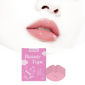 Masque de nuit pour les lèvres en forme de lèvres roses, patchs hydratants pour les lèvres à l'acide hyaluronique pour la réparation nocturne - Product Image 3