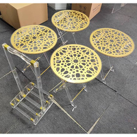 Table de chevet pliante en acrylique transparent personnalisé Arabie saoudite Lucite Table à thé moderne extensible Mobilier de maison à vendre