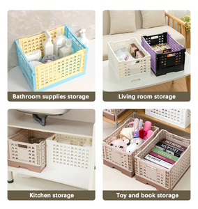 Nhà Máy Giá Nhựa Lưu Trữ Giỏ Đóng Mở Thùng Có Thể Gập Lại Nhựa Lưu Trữ Giỏ - Product Image 6